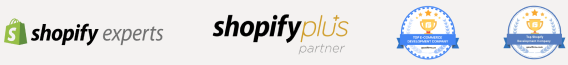 Shopify Experts, Shopify Plus, and partner badges